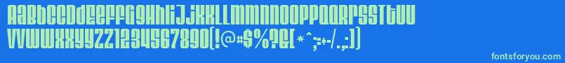 VelvendaCooler Font – Green Fonts on Blue Background