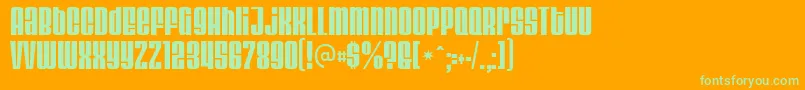 VelvendaCooler Font – Green Fonts on Orange Background