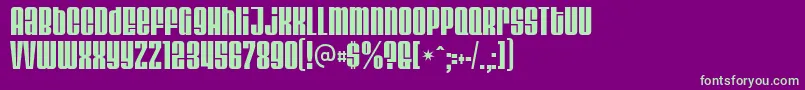 VelvendaCooler Font – Green Fonts on Purple Background