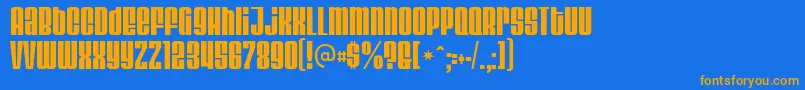 VelvendaCooler Font – Orange Fonts on Blue Background