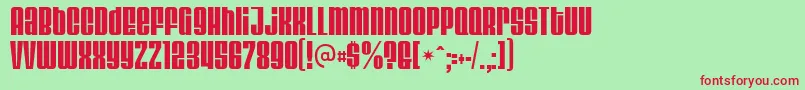 VelvendaCooler Font – Red Fonts on Green Background