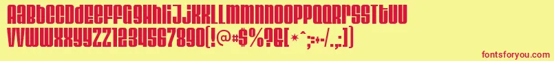 VelvendaCooler Font – Red Fonts on Yellow Background