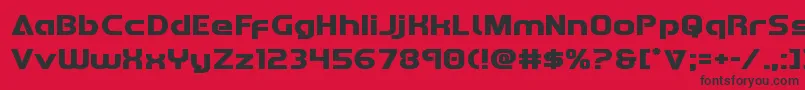 Redlineexpand Font – Black Fonts on Red Background