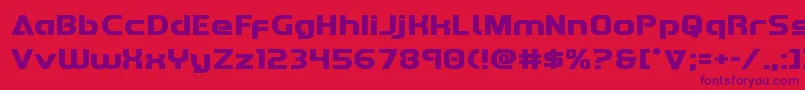Redlineexpand Font – Purple Fonts on Red Background