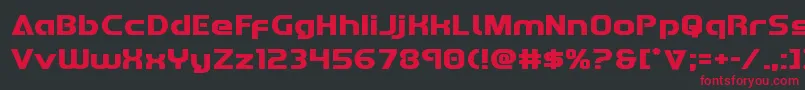 Redlineexpand Font – Red Fonts on Black Background