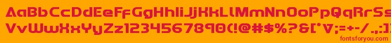 Redlineexpand-fontti – punaiset fontit oranssilla taustalla