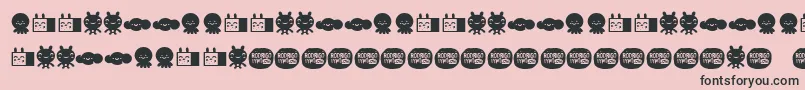 LamonaproDingbatKawaii Font – Black Fonts on Pink Background