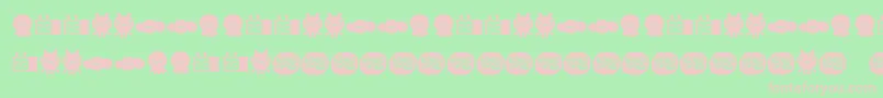 LamonaproDingbatKawaii Font – Pink Fonts on Green Background