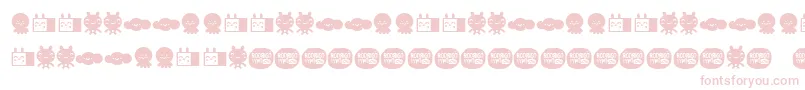 LamonaproDingbatKawaii Font – Pink Fonts on White Background