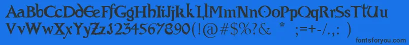 EvilBible Font – Black Fonts on Blue Background
