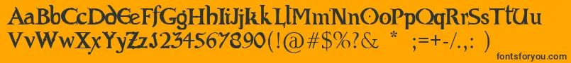 EvilBible Font – Black Fonts on Orange Background