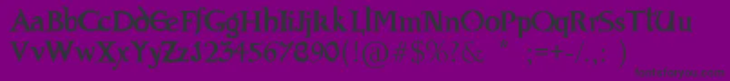 EvilBible-fontti – mustat fontit violetilla taustalla