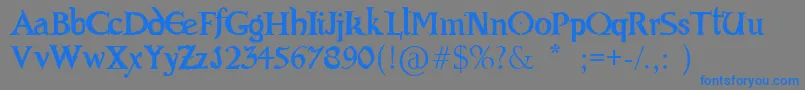 EvilBible Font – Blue Fonts on Gray Background