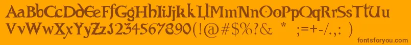 EvilBible Font – Brown Fonts on Orange Background