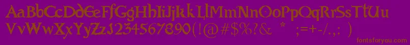 EvilBible Font – Brown Fonts on Purple Background