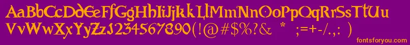 EvilBible Font – Orange Fonts on Purple Background