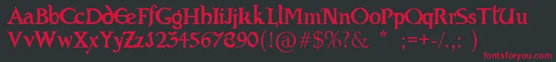 EvilBible Font – Red Fonts on Black Background