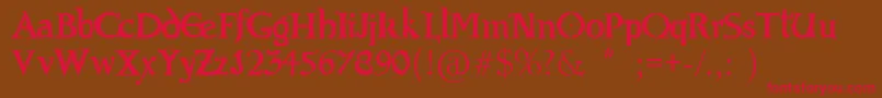 EvilBible Font – Red Fonts on Brown Background