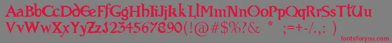 EvilBible Font – Red Fonts on Gray Background