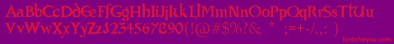 EvilBible Font – Red Fonts on Purple Background