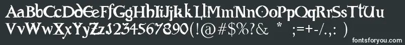 Шрифт EvilBible – белые шрифты на чёрном фоне