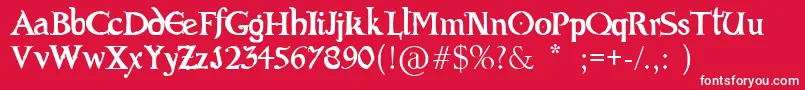 EvilBible Font – White Fonts on Red Background