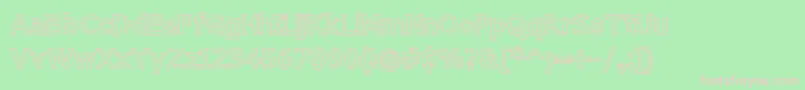 ChizzlerBoldOutline Font – Pink Fonts on Green Background