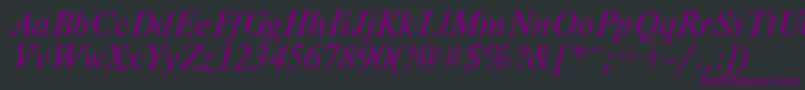 UkrainiantimesetItalic Font – Purple Fonts on Black Background
