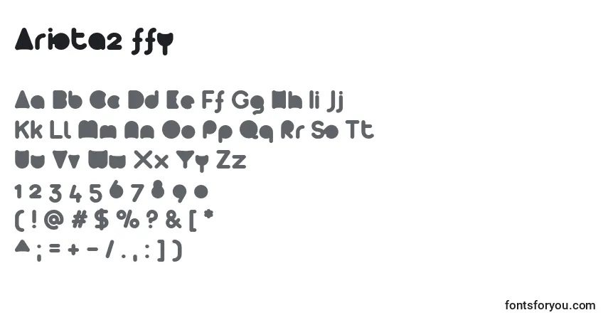 Czcionka Arista2 ffy – alfabet, cyfry, specjalne znaki