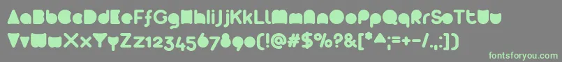 フォントArista2 ffy – 灰色の背景に緑のフォント