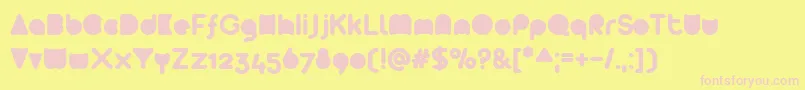 フォントArista2 ffy – ピンクのフォント、黄色の背景