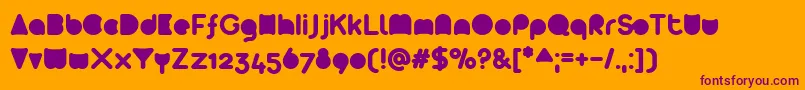 Шрифт Arista2 ffy – фиолетовые шрифты на оранжевом фоне