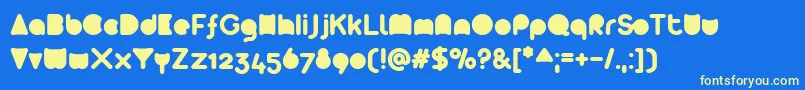 Fonte Arista2 ffy – fontes amarelas em um fundo azul