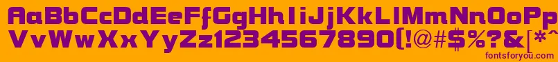 Шрифт BrockBold – фиолетовые шрифты на оранжевом фоне