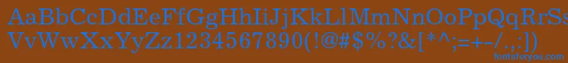 フォントExcelsiorltstd – 茶色の背景に青い文字
