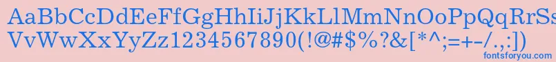 Excelsiorltstd Font – Blue Fonts on Pink Background