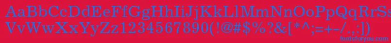 フォントExcelsiorltstd – 赤い背景に青い文字
