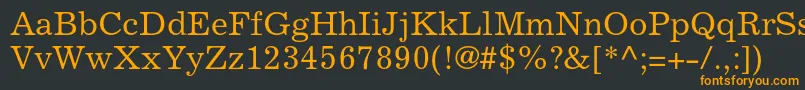 フォントExcelsiorltstd – 黒い背景にオレンジの文字