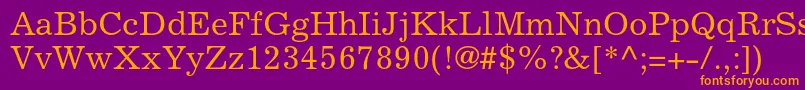 Excelsiorltstd Font – Orange Fonts on Purple Background