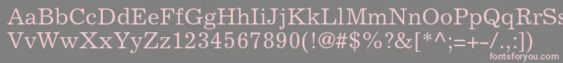 Excelsiorltstd Font – Pink Fonts on Gray Background