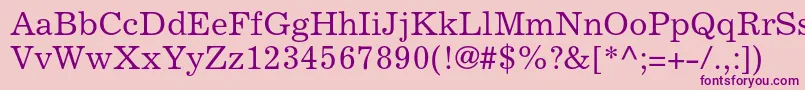 Excelsiorltstd Font – Purple Fonts on Pink Background