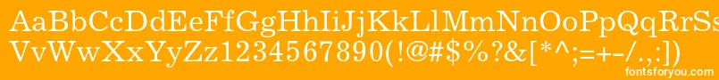 Excelsiorltstd Font – White Fonts on Orange Background
