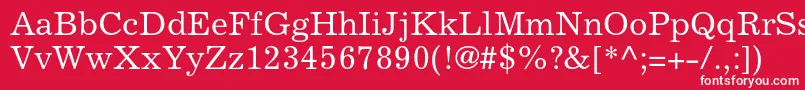 Excelsiorltstd Font – White Fonts on Red Background