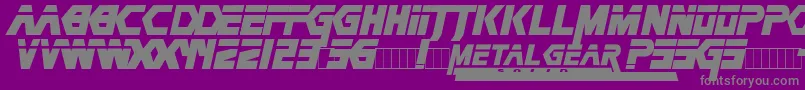 MetalGear Font – Gray Fonts on Purple Background