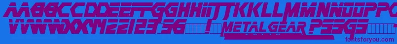 MetalGear Font – Purple Fonts on Blue Background