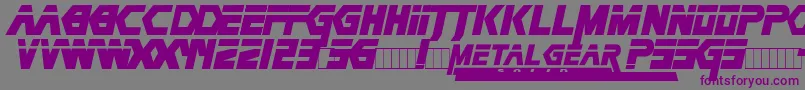 MetalGear Font – Purple Fonts on Gray Background