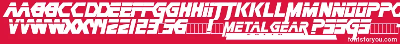 MetalGear Font – White Fonts on Red Background