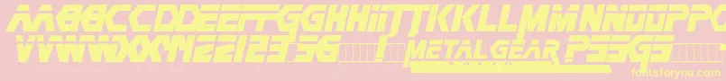 MetalGear Font – Yellow Fonts on Pink Background