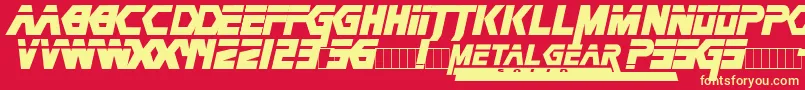 MetalGear Font – Yellow Fonts on Red Background