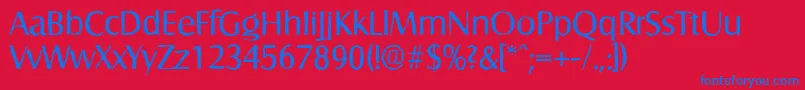 SalzburgantiqueRegular Font – Blue Fonts on Red Background